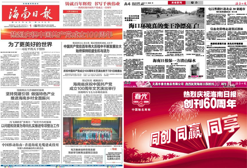 海南日报样刊图片