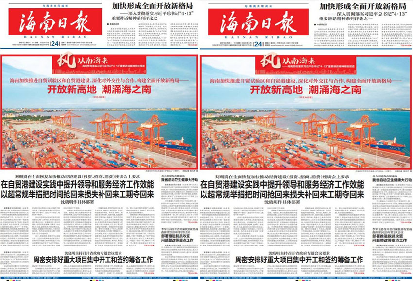 海南日报样刊图片