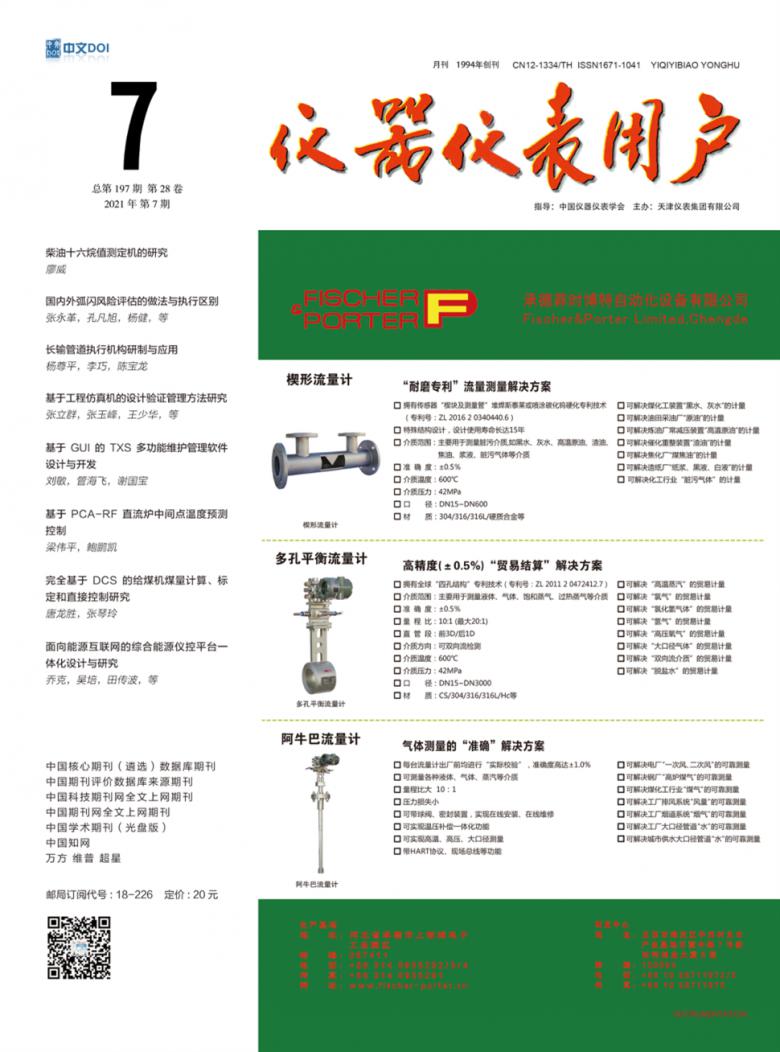 仪器仪表用户杂志封面