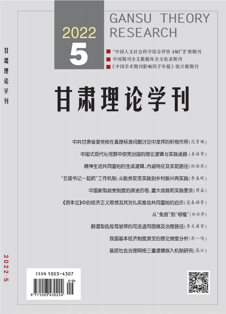 甘肃理论学刊杂志封面