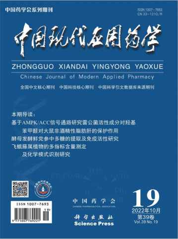 中国现代应用药学杂志封面