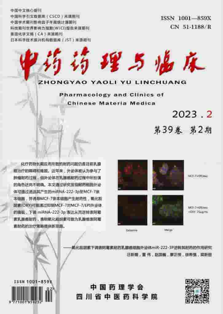 中药药理与临床杂志封面