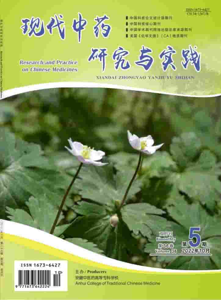 现代中药研究与实践杂志封面