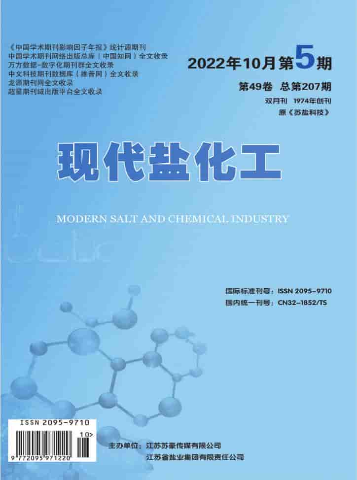 现代盐化工杂志封面