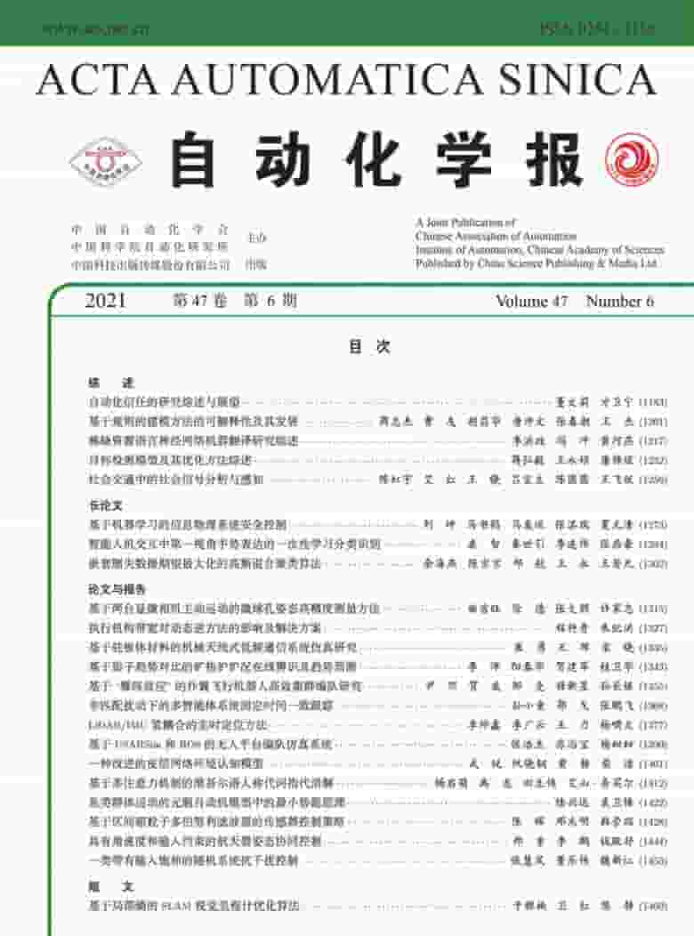 自动化学报杂志封面