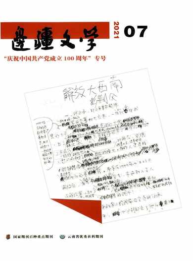 边疆文学杂志封面